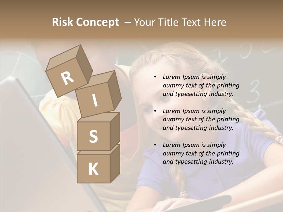 Classroom Kid Schoolgirl PowerPoint Template