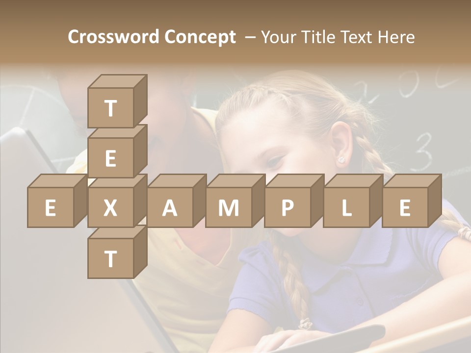 Classroom Kid Schoolgirl PowerPoint Template