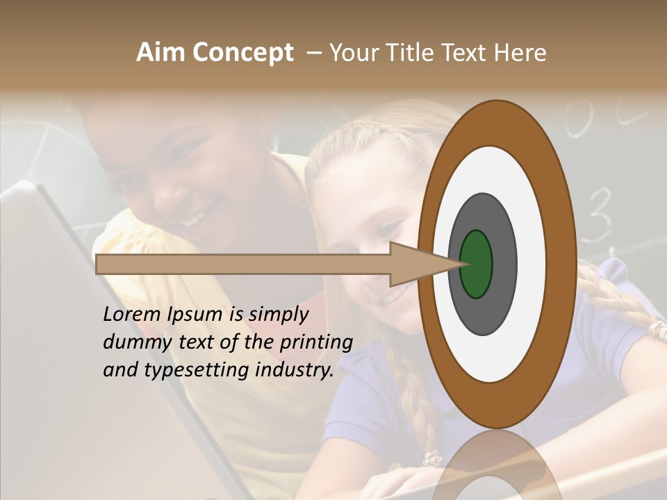 Classroom Kid Schoolgirl PowerPoint Template