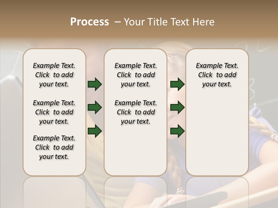 Classroom Kid Schoolgirl PowerPoint Template