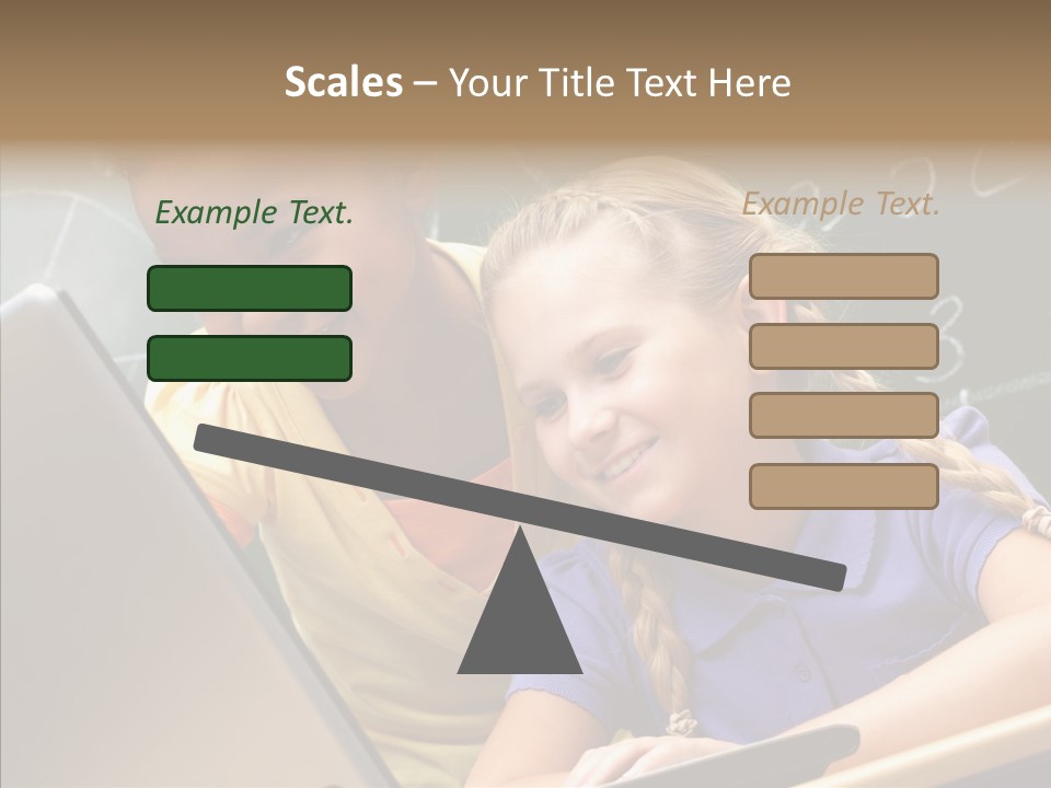 Classroom Kid Schoolgirl PowerPoint Template