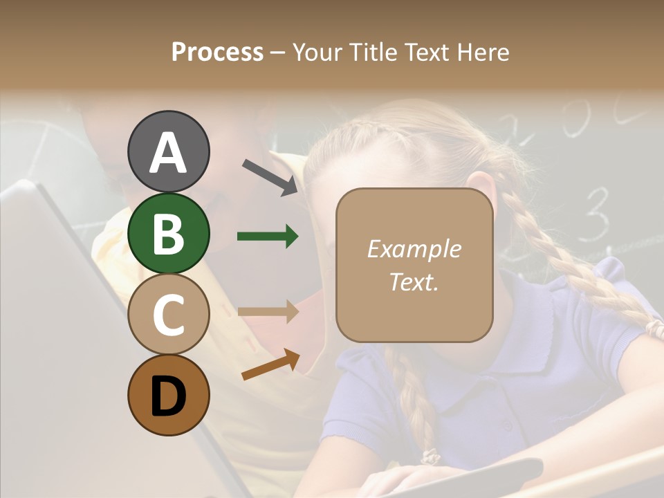 Classroom Kid Schoolgirl PowerPoint Template