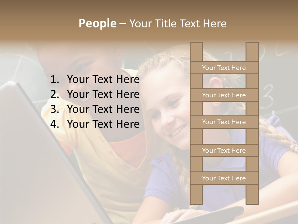 Classroom Kid Schoolgirl PowerPoint Template