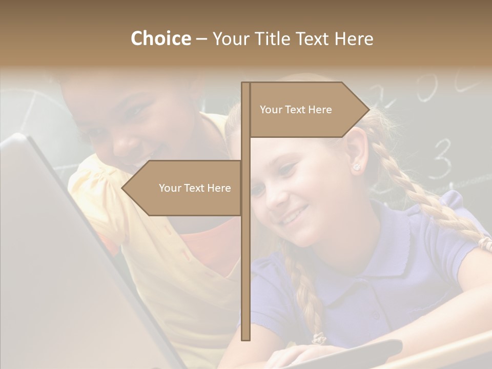 Classroom Kid Schoolgirl PowerPoint Template