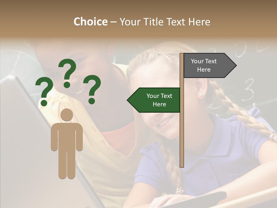 Classroom Kid Schoolgirl PowerPoint Template