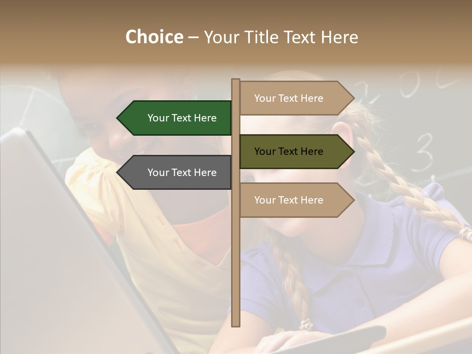 Classroom Kid Schoolgirl PowerPoint Template