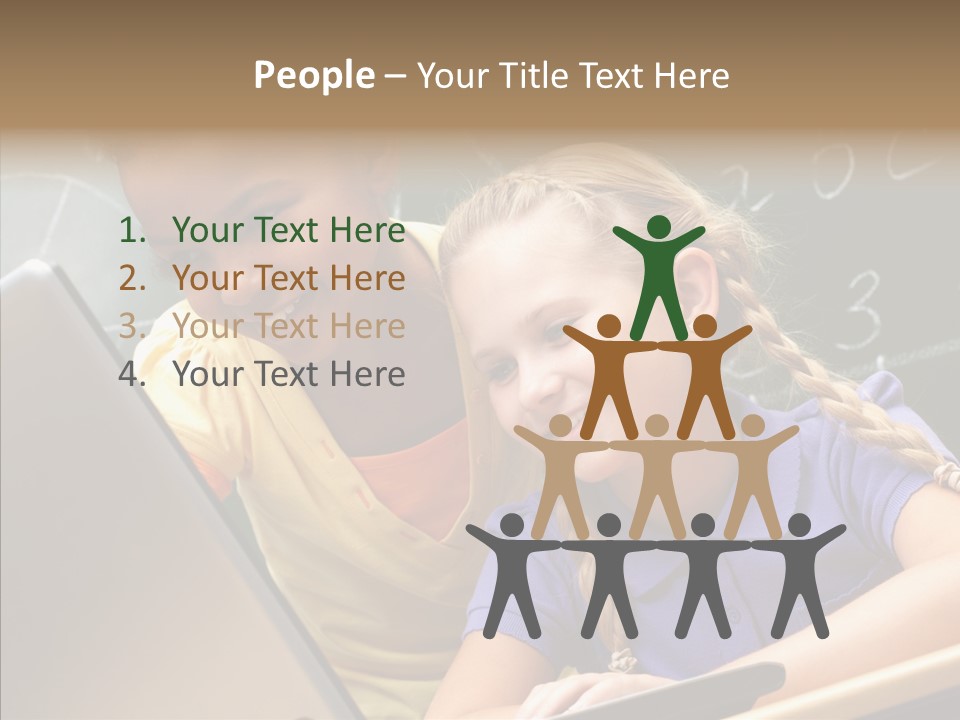 Classroom Kid Schoolgirl PowerPoint Template