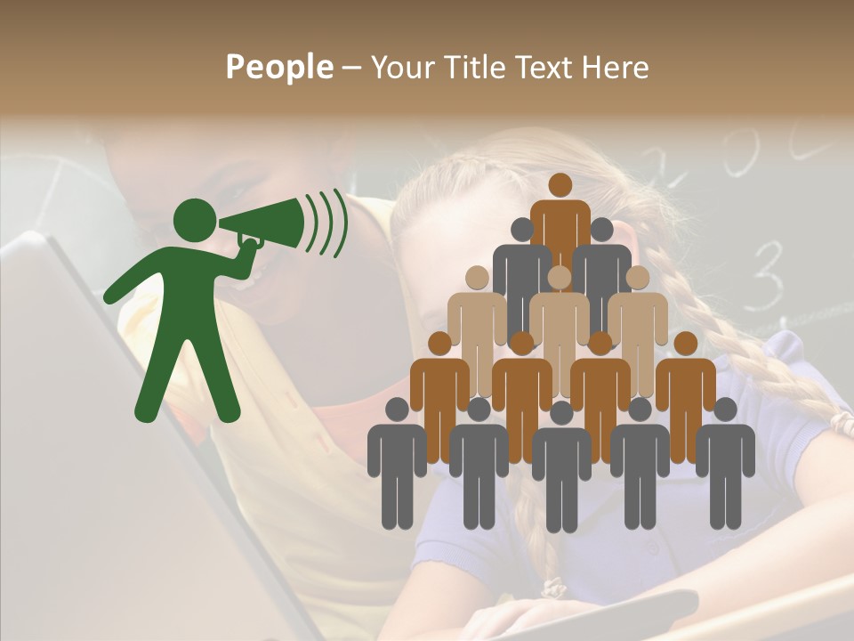 Classroom Kid Schoolgirl PowerPoint Template