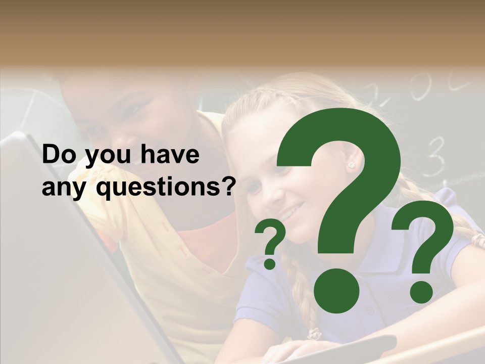 Classroom Kid Schoolgirl PowerPoint Template