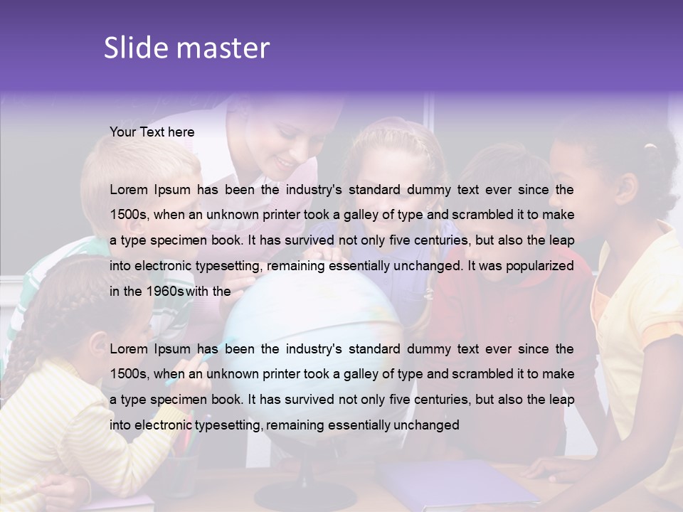 Showing Teacher Portrait PowerPoint Template