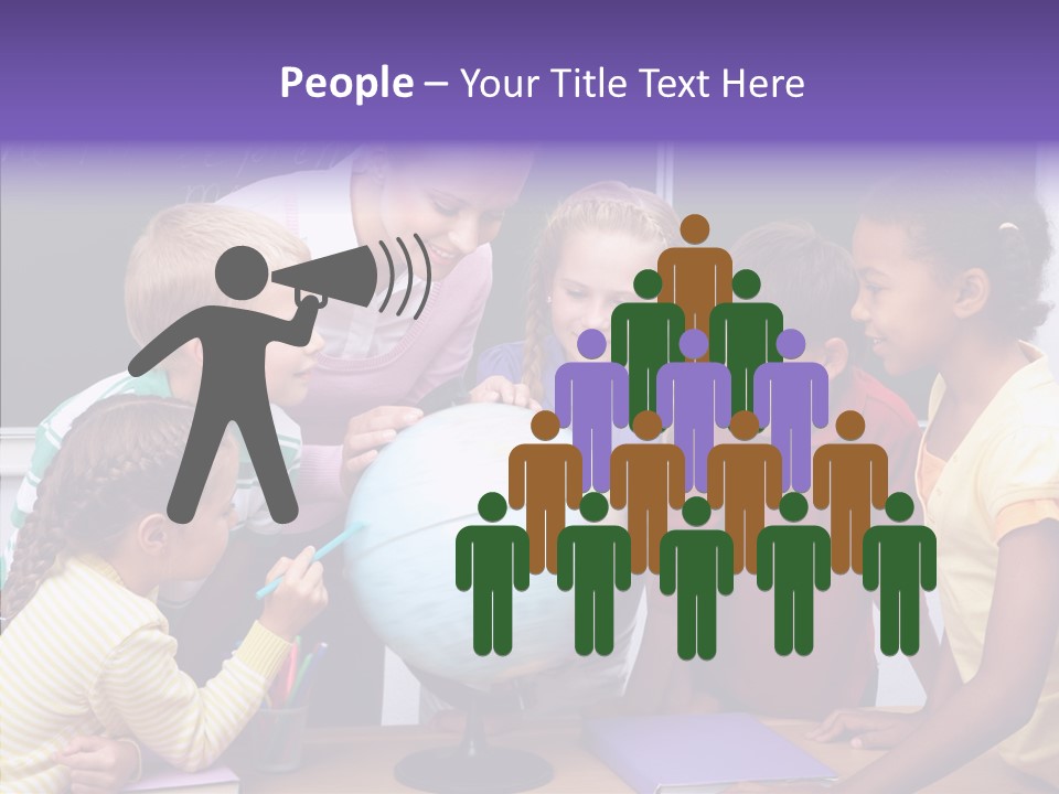 Showing Teacher Portrait PowerPoint Template