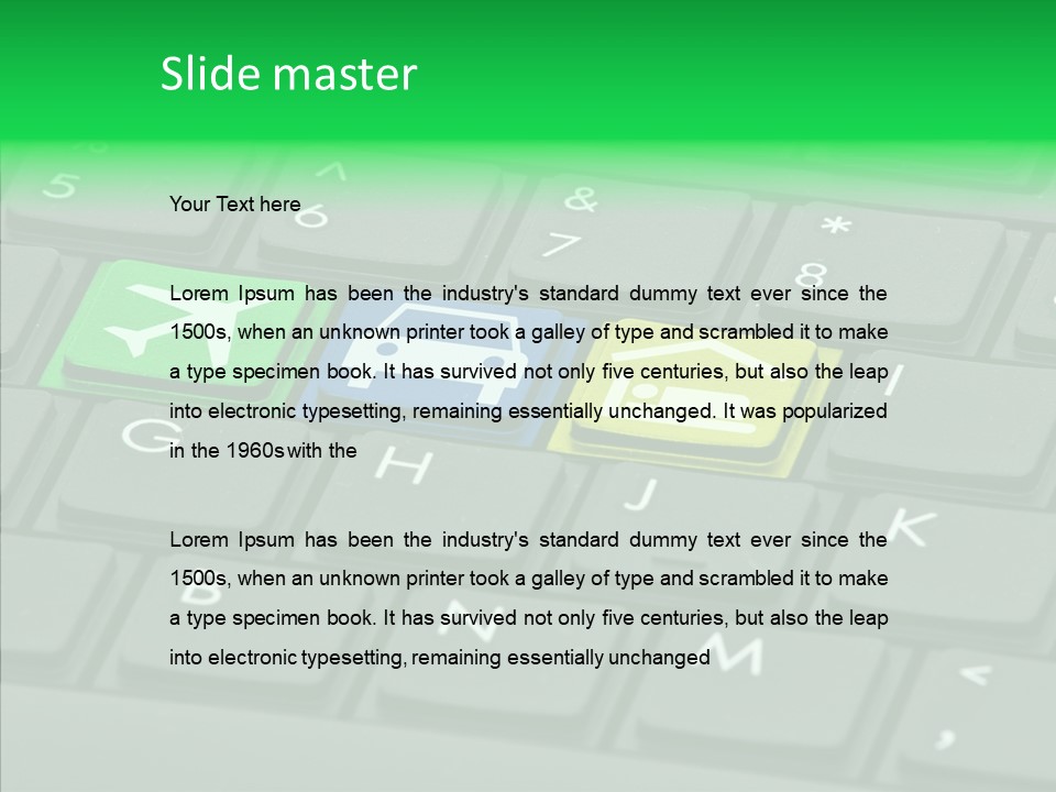 Computer Key Background PowerPoint Template