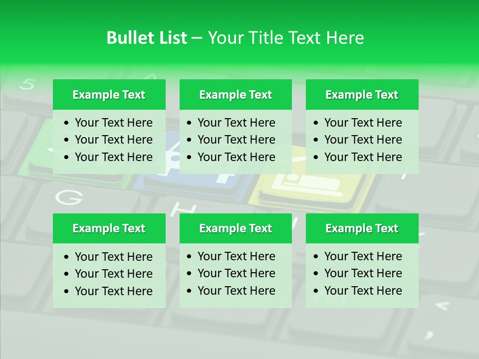 Computer Key Background PowerPoint Template