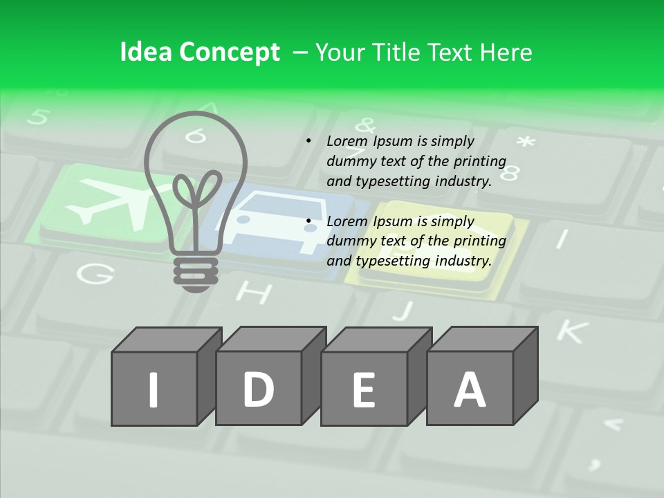 Computer Key Background PowerPoint Template