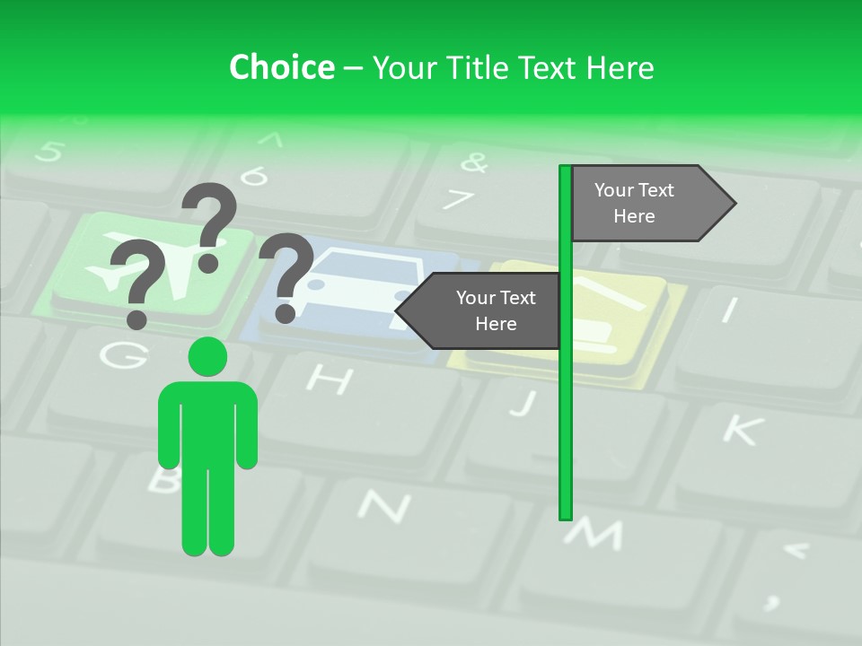Computer Key Background PowerPoint Template