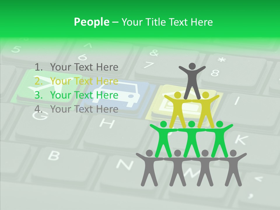 Computer Key Background PowerPoint Template