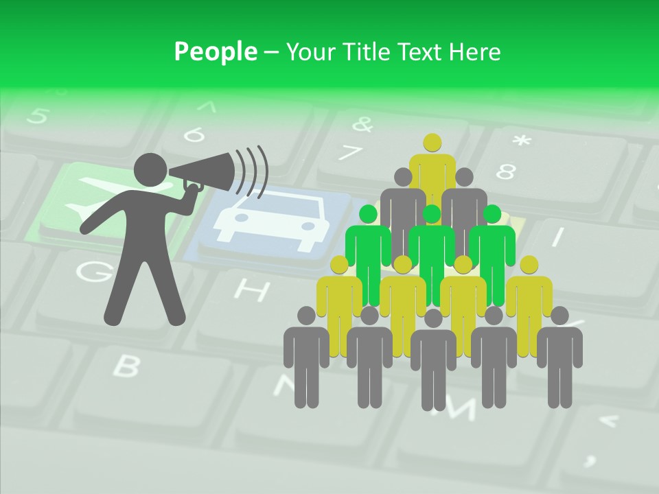 Computer Key Background PowerPoint Template