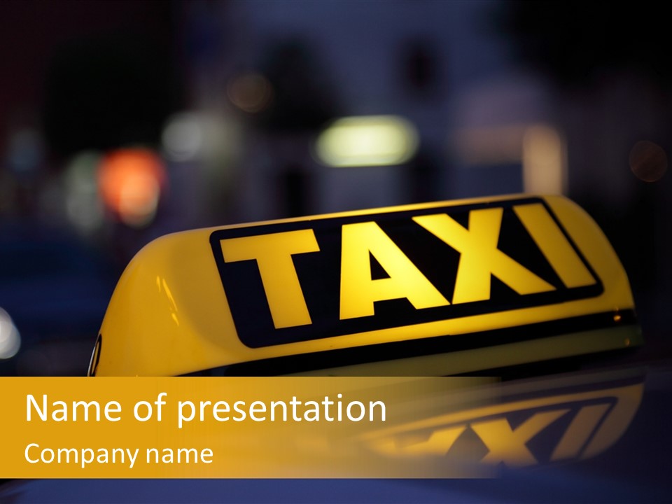 Reflection Automobile Car PowerPoint Template