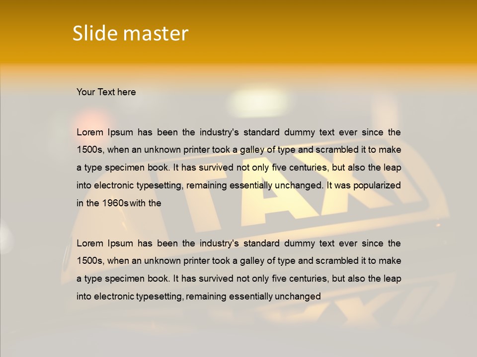 Reflection Automobile Car PowerPoint Template