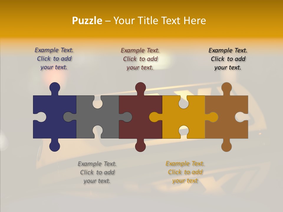 Reflection Automobile Car PowerPoint Template