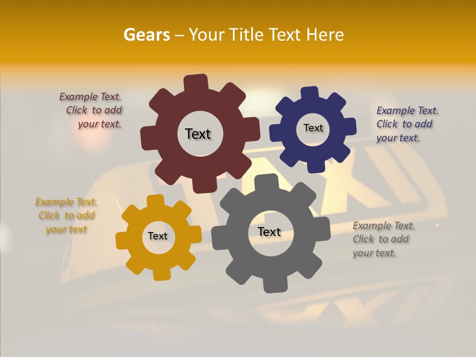 Reflection Automobile Car PowerPoint Template