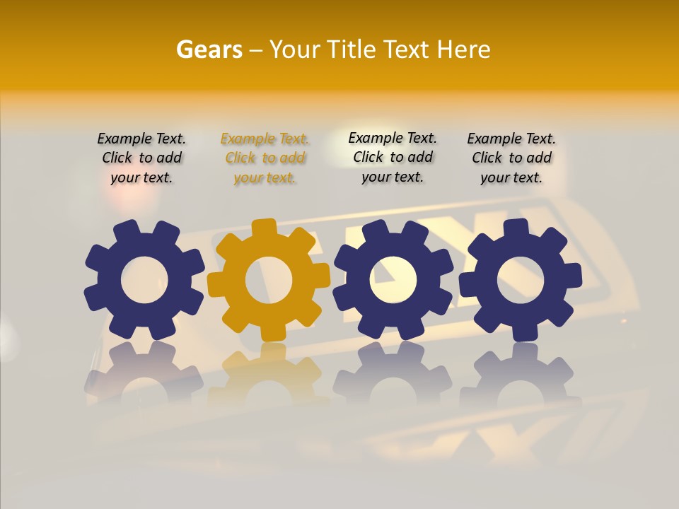 Reflection Automobile Car PowerPoint Template