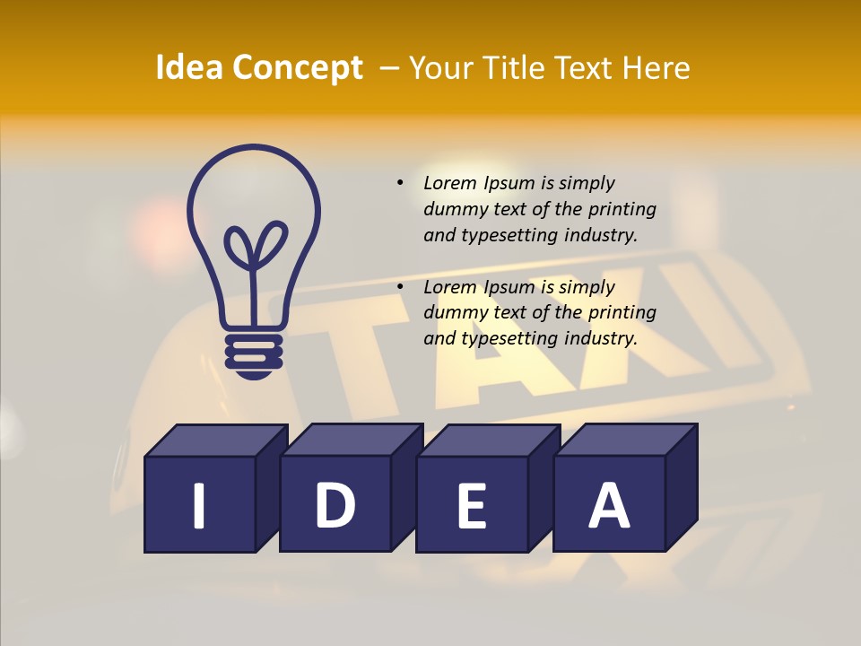 Reflection Automobile Car PowerPoint Template