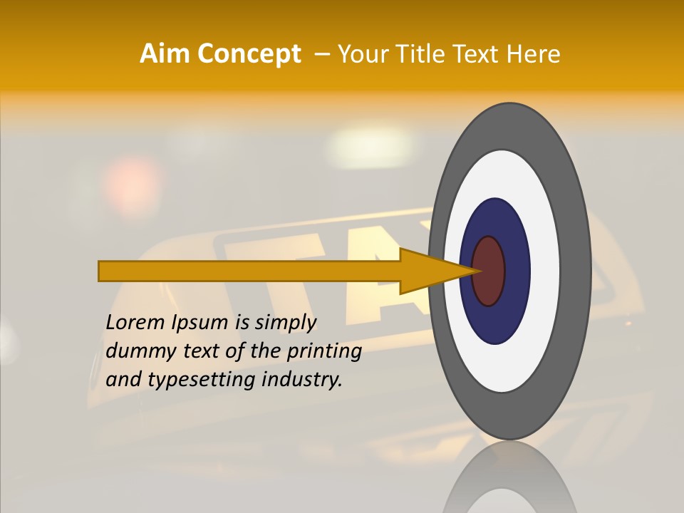 Reflection Automobile Car PowerPoint Template