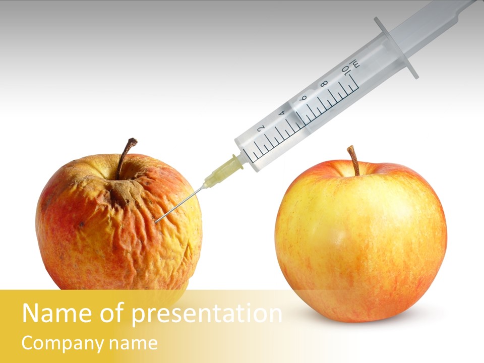 Face Old Syringe PowerPoint Template