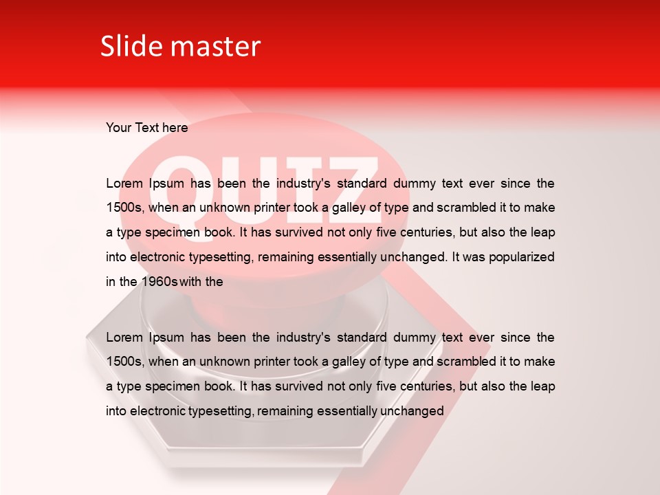 Message Word Lottery PowerPoint Template