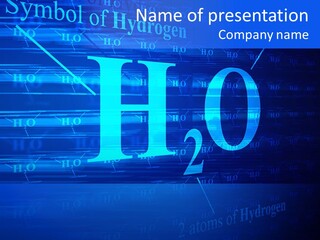 Water Abstract Hydrogen PowerPoint Template