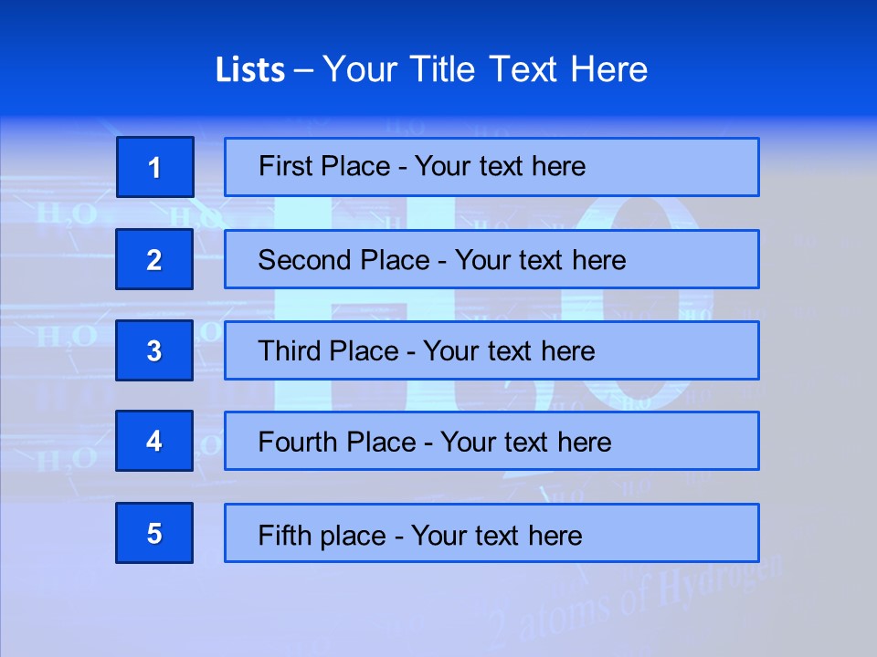 Water Abstract Hydrogen PowerPoint Template