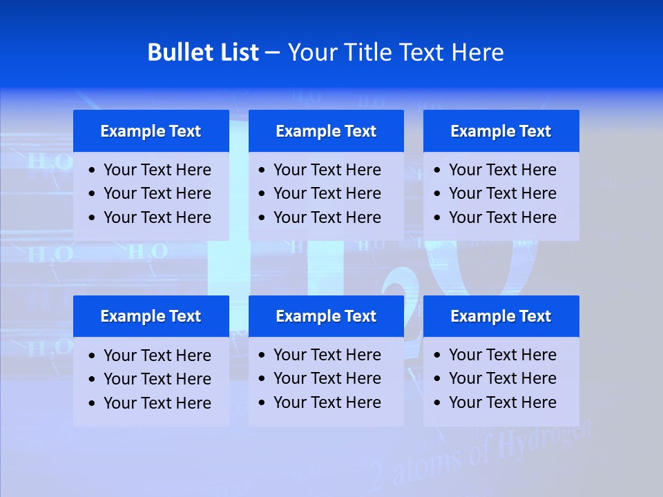 Water Abstract Hydrogen PowerPoint Template