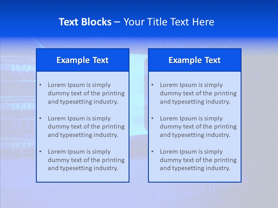 Water Abstract Hydrogen PowerPoint Template