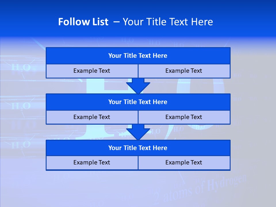 Water Abstract Hydrogen PowerPoint Template