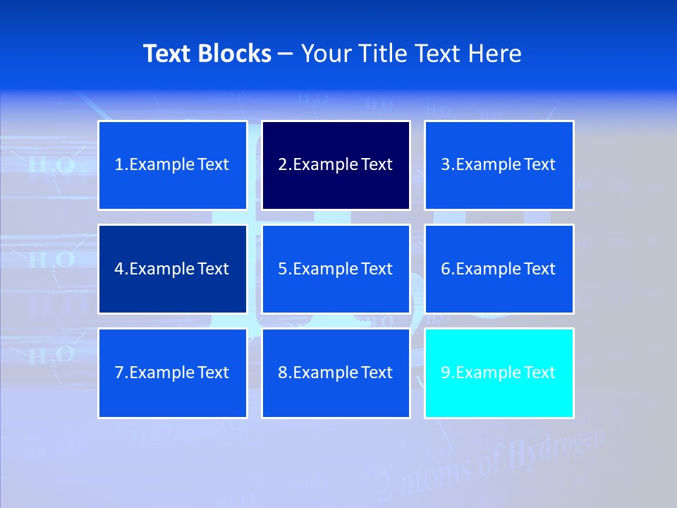 Water Abstract Hydrogen PowerPoint Template