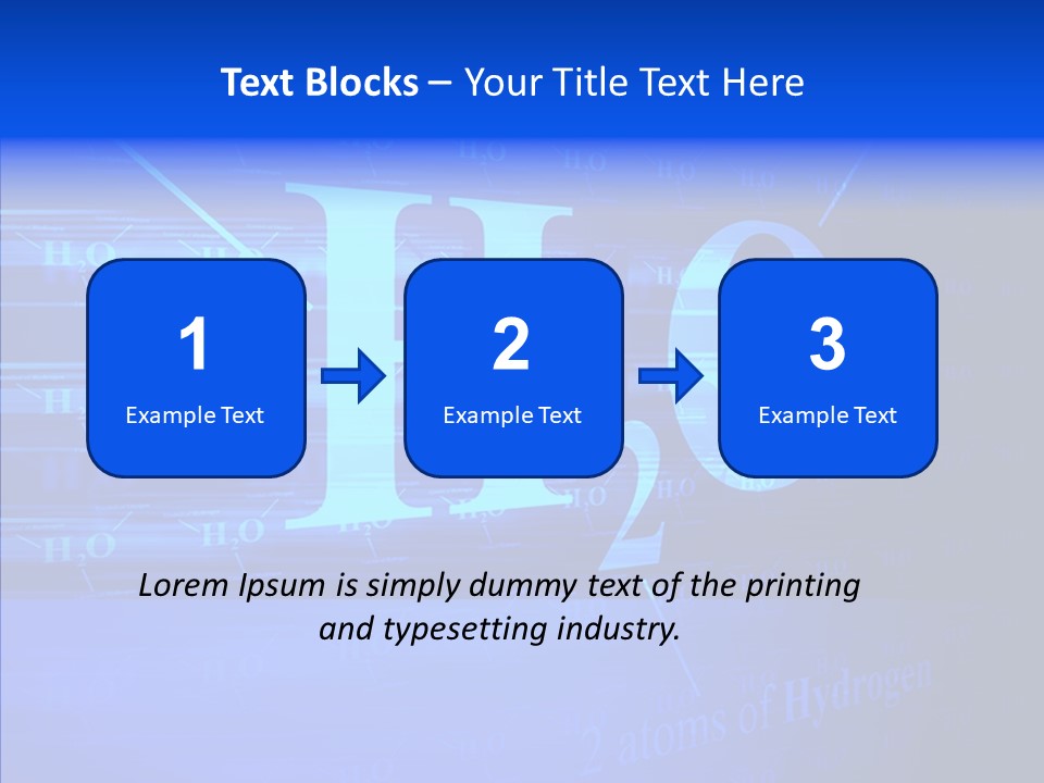 Water Abstract Hydrogen PowerPoint Template