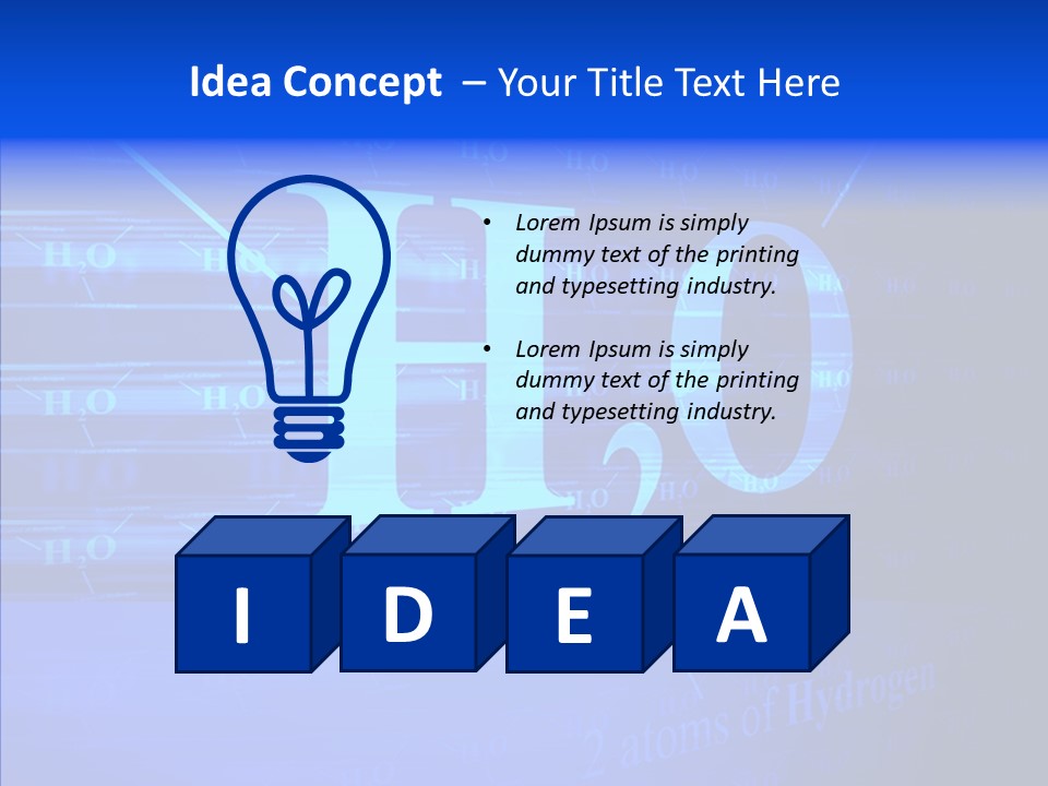 Water Abstract Hydrogen PowerPoint Template