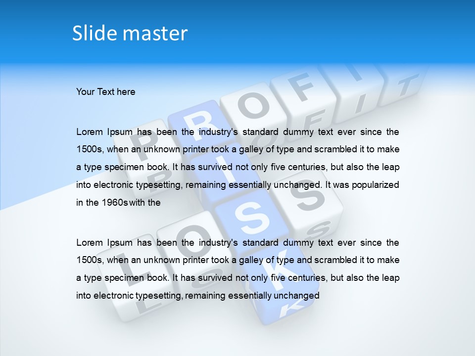 Letter Investment Risk PowerPoint Template