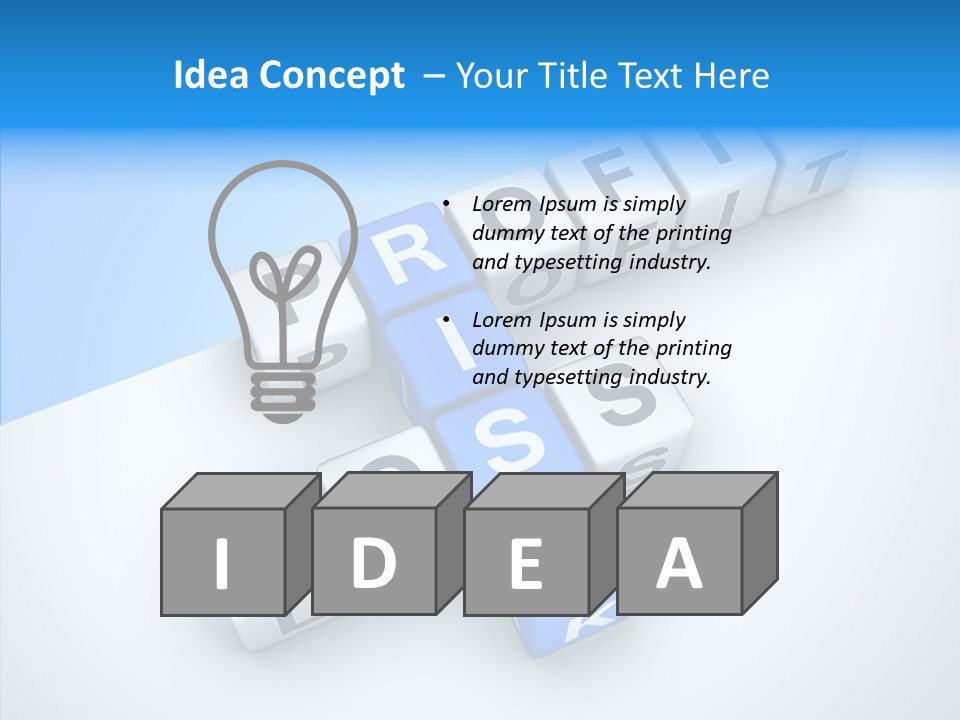 Letter Investment Risk PowerPoint Template