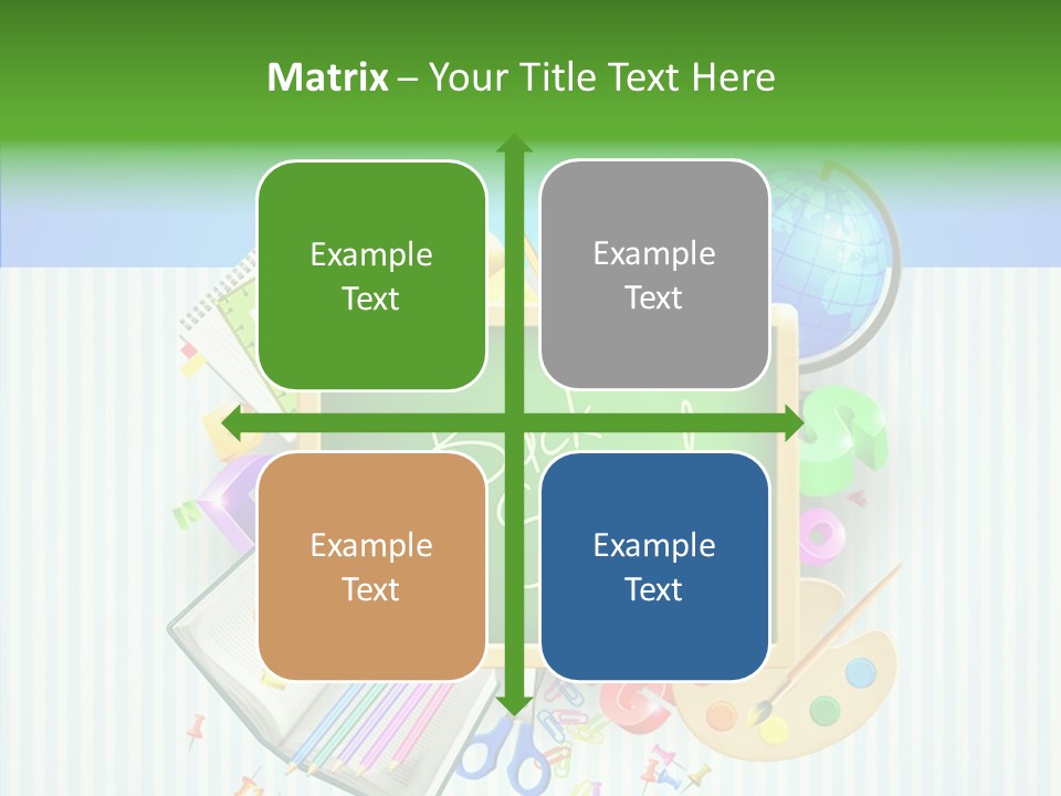 Alphabet Education Green PowerPoint Template