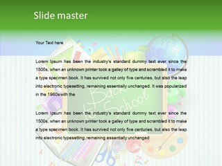 Alphabet Education Green PowerPoint Template