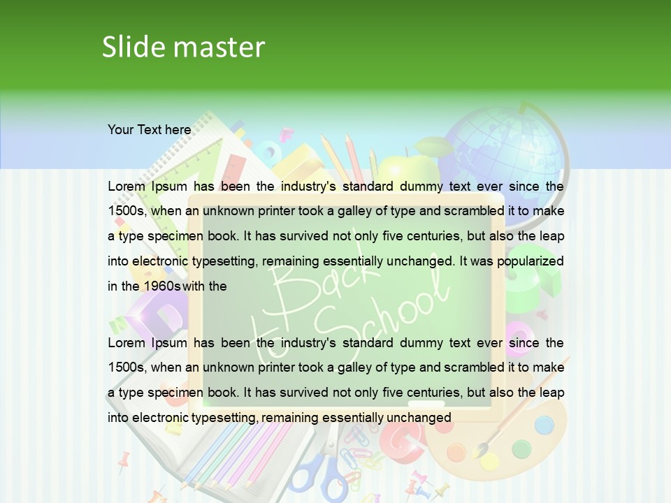 Alphabet Education Green PowerPoint Template