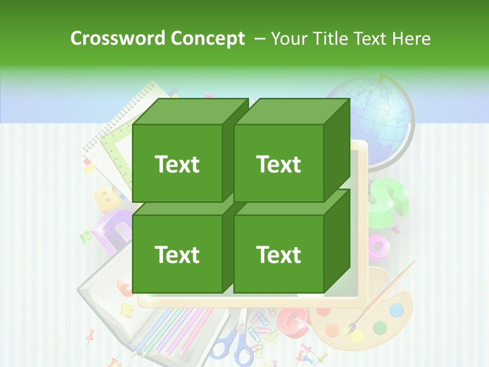 Alphabet Education Green PowerPoint Template
