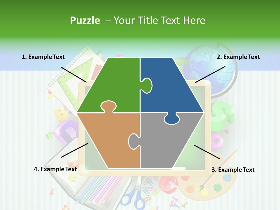 Alphabet Education Green PowerPoint Template