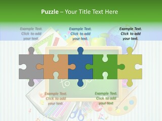 Alphabet Education Green PowerPoint Template