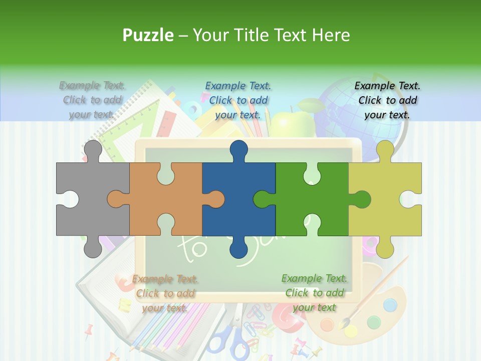 Alphabet Education Green PowerPoint Template
