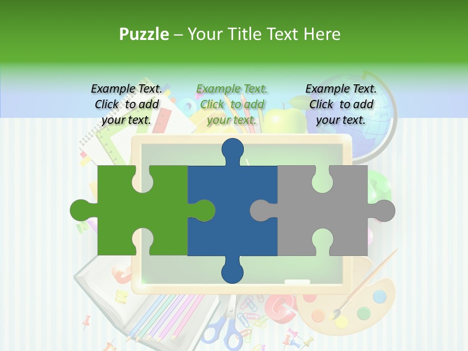 Alphabet Education Green PowerPoint Template