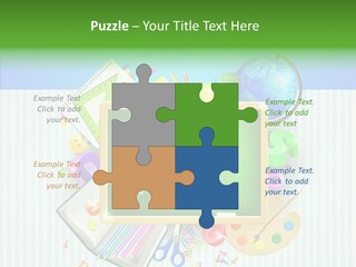 Alphabet Education Green PowerPoint Template