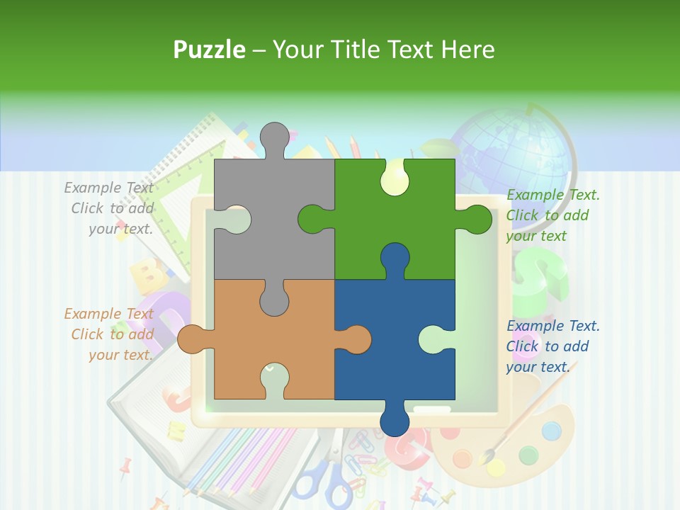 Alphabet Education Green PowerPoint Template